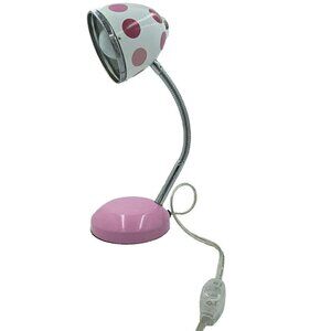 Pottery Barn Kids Gooseneck Desk Lamp Pink Polka Dot